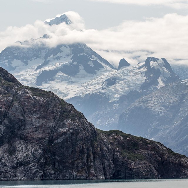 Snowy mountains. 